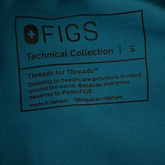 Figs High Waisted Yola Skinny Scrub Pants - Teal - Picture 4 of 4